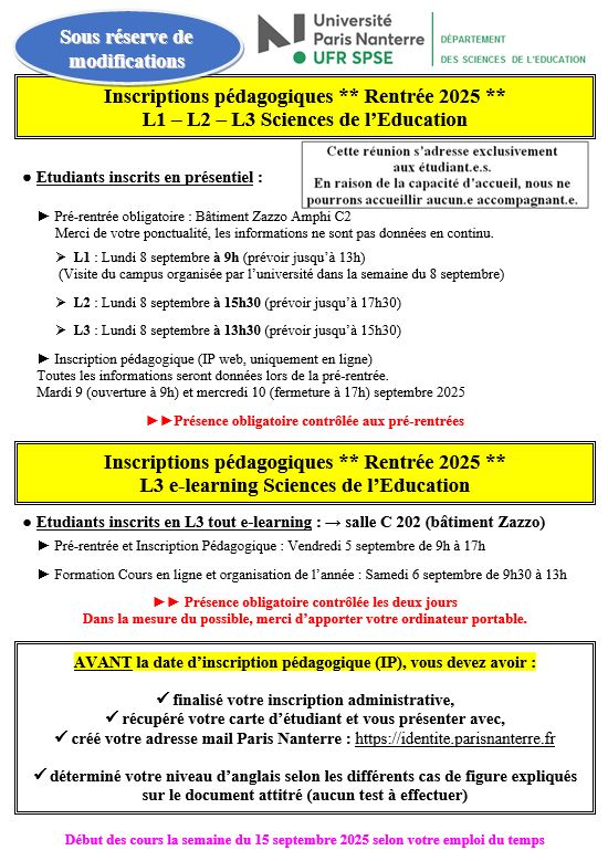 Rentrée 2025